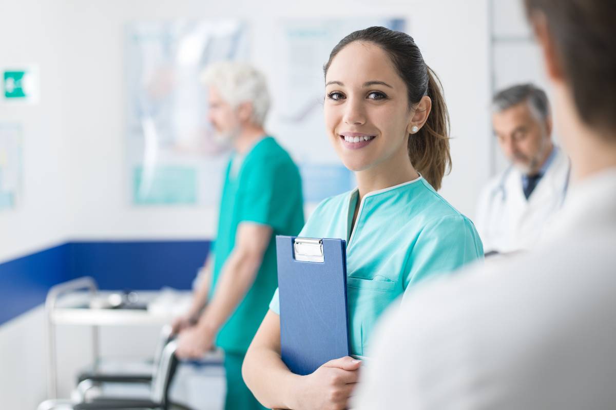 A nurse works in a DOU nursing unit at the hospital.