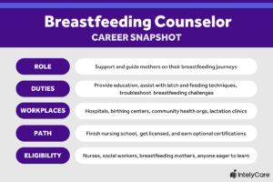 Certified breastfeeding counselor career snapshot graphic