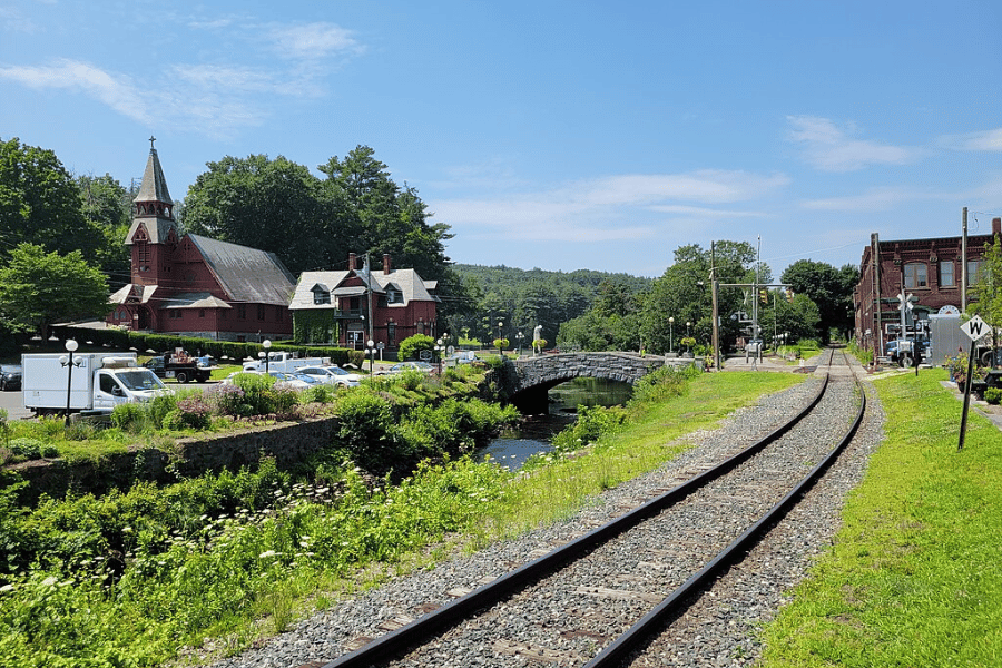 Spring Street bridge over Middle River, Stafford Springs, CT.