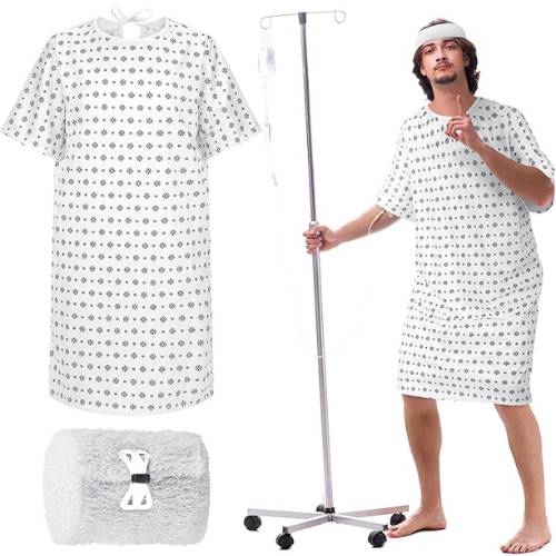 Hospital patient Halloween costume.