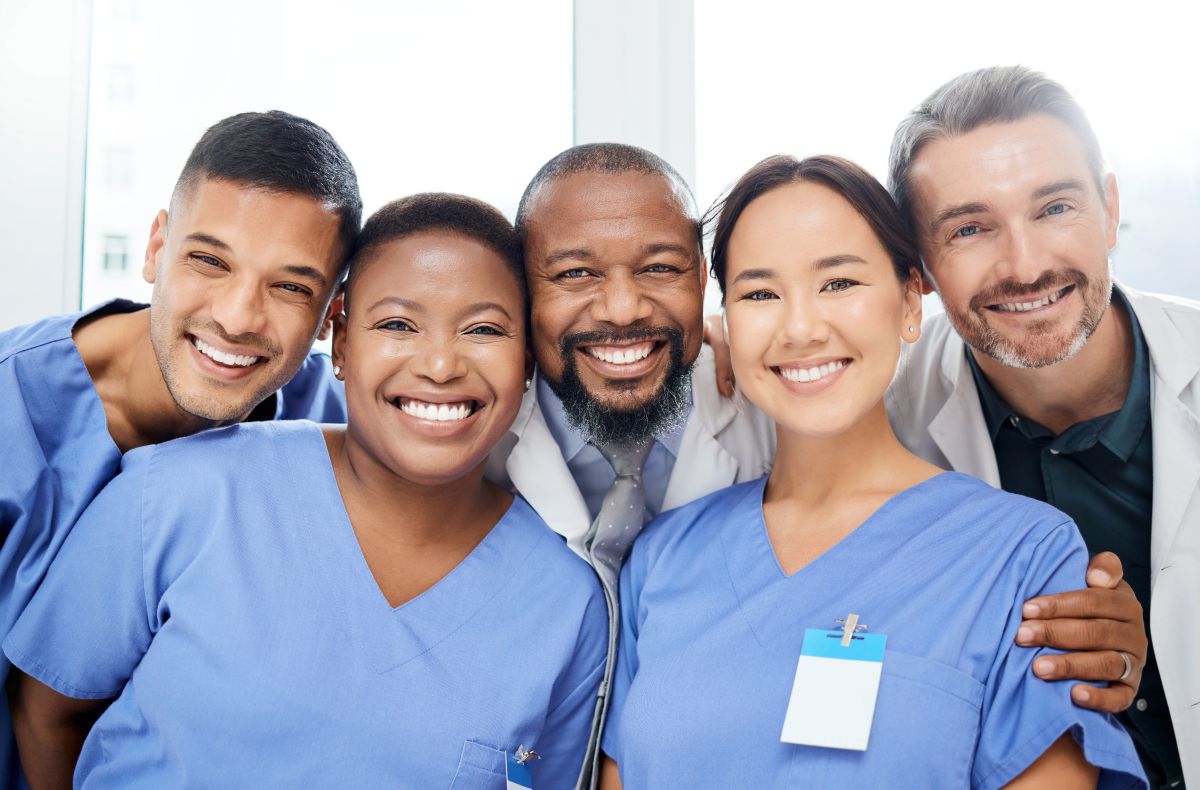 Wisconsin nurses smiling for the camera.