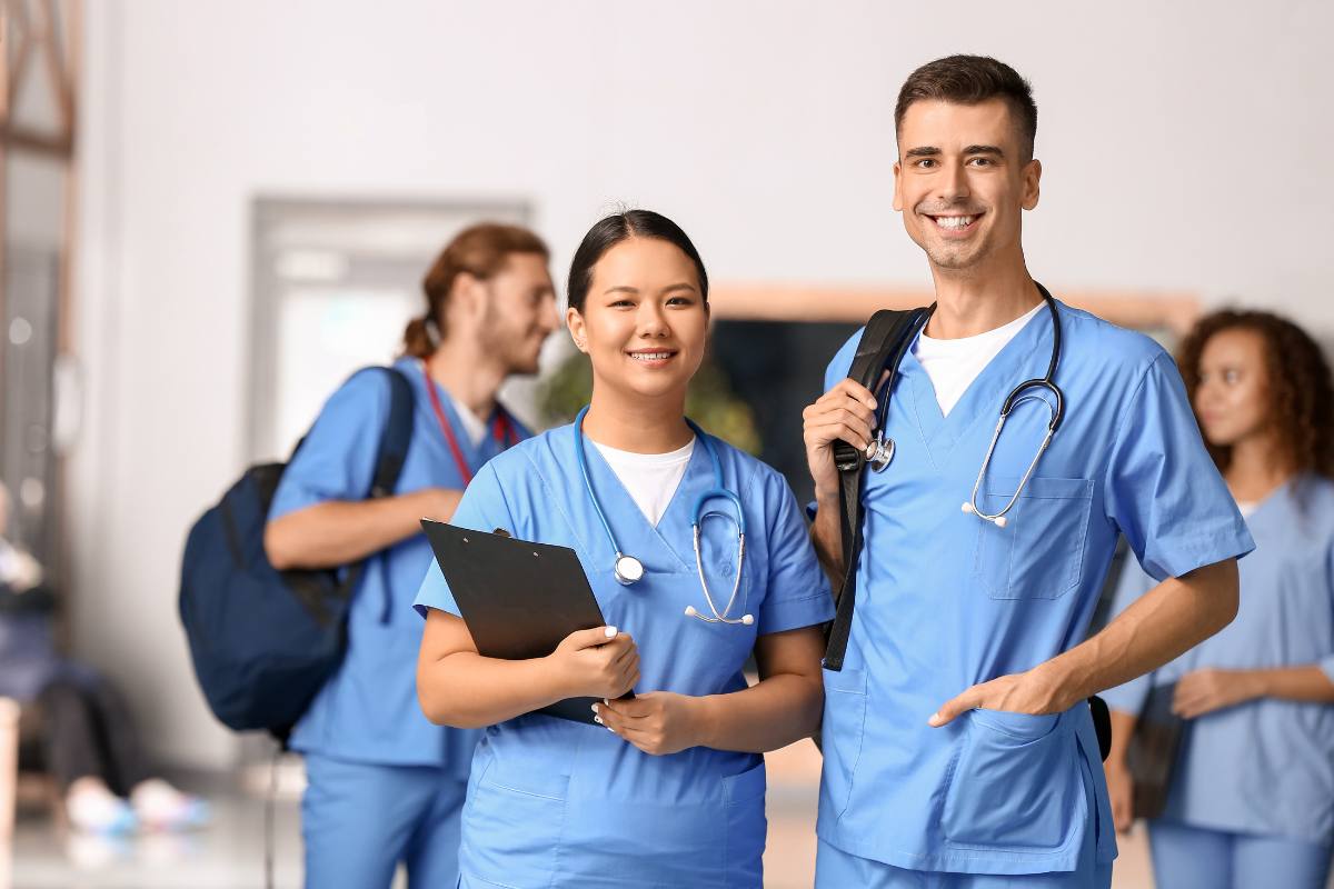 Two nursing students discuss the requirements for transferring nursing schools.